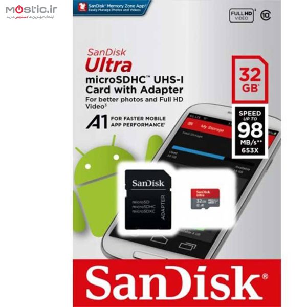 کارت حافظه سن دیسک ظرفیت 32GB به همراه آداپتور SD